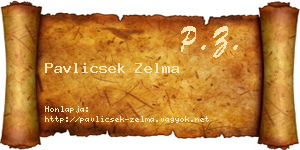 Pavlicsek Zelma névjegykártya